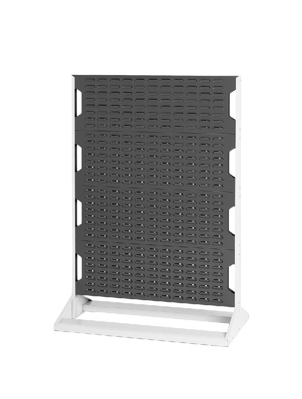 Rack à bacs fixe simple face – 4 panneaux – 1000x550x1450 mm – Construction en acier robuste - Image 1
