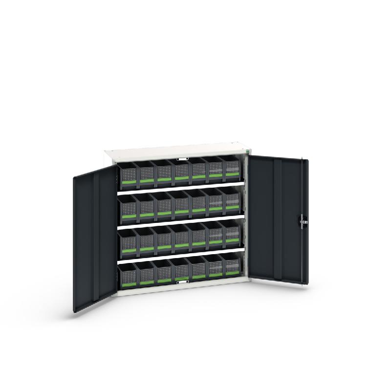 Armoire à bacs Verso – 3 tablettes avec 28 bottBox – Dimensions 1050x350x1000 mm - Image 1