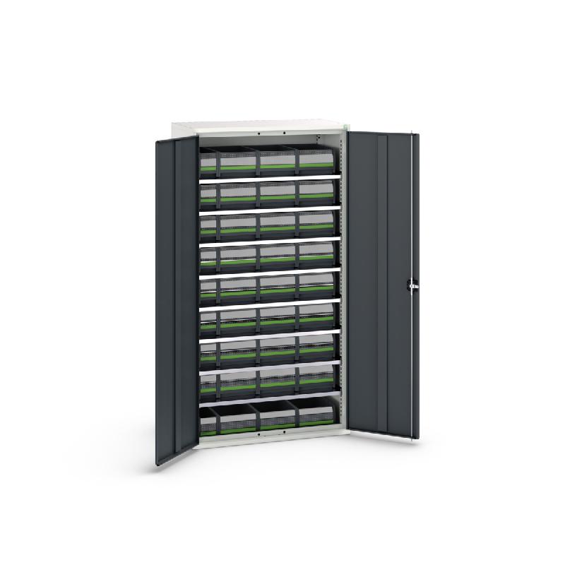 Armoire à bacs Verso – 8 tablettes avec 36 bottBox – Dimensions 1050x550x2000 mm - Image 1