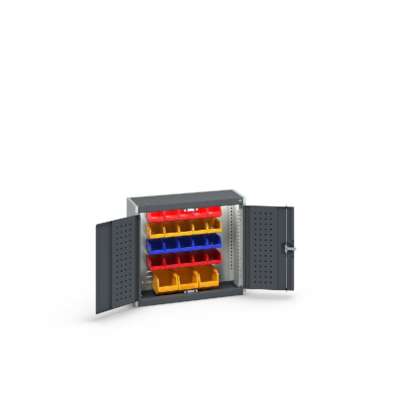 Armoire murale à bacs Cubio – 23 bacs – 800x325x700 mm – Fond à bacs – Charge lourde jusqu&rsquo;à 1 tonne - Image 1