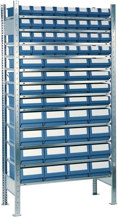 Étagère à  emboîter H2000xl1000xP400 mm étagère extension 12 supports en acier 32 x 4, 16 x 5, 16 x 6 - Image 1