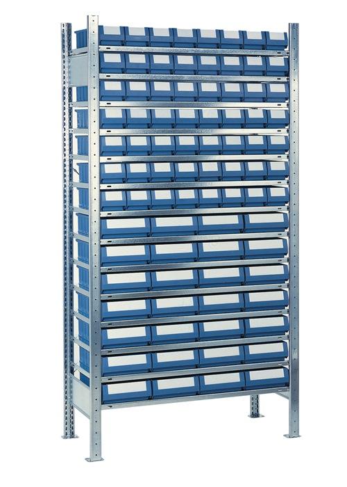 Étagère à  emboîter H2000xl1000xP500 mm étagère extension 14 supports en acier 56 x 7, 28 x 8 - Image 1