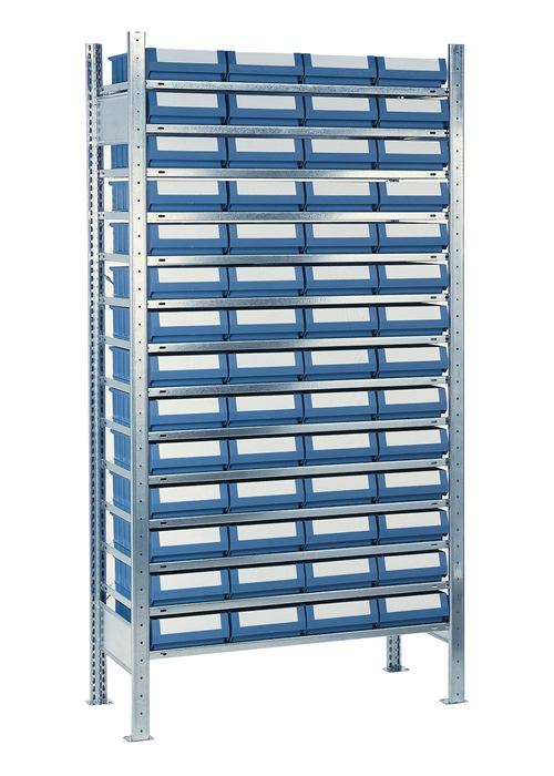 Étagère à  emboîter H2000xl1000xP500 mm étagère extension 14 supports en acier 56 x 8 - Image 1