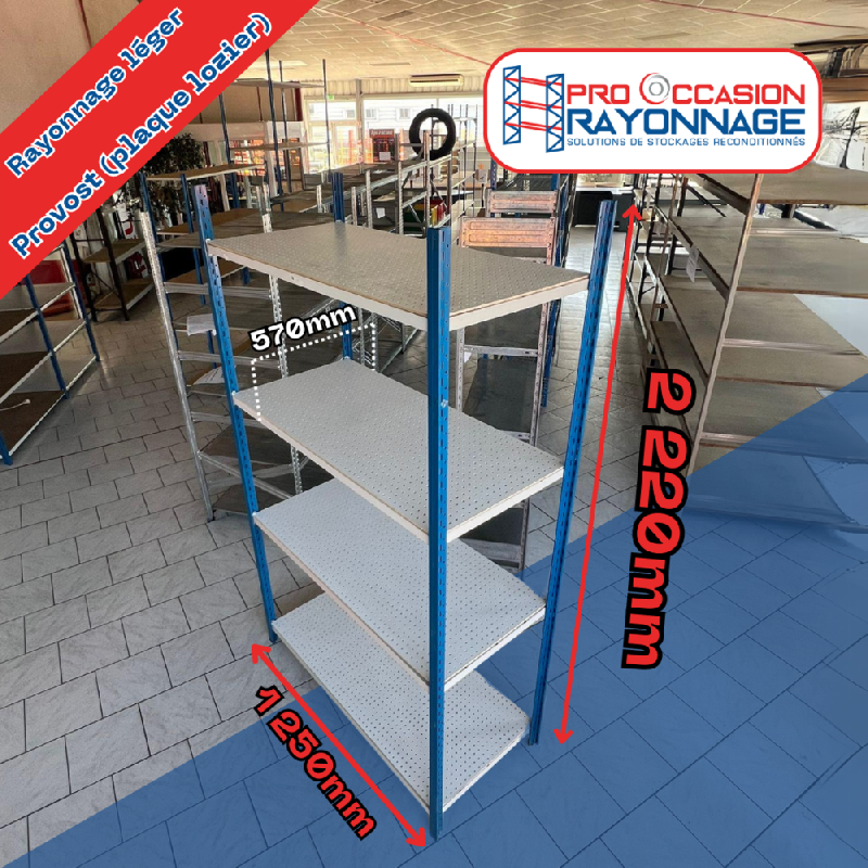 Étagère – Hauteur 2220mm, Longueur 1250mm, Profondeur 570mm – PROVOST - Image 1