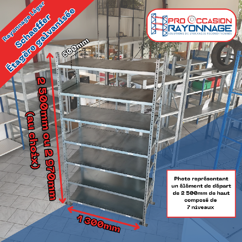 Étagère SCHÄFER Galvanisée – Hauteur et niveaux configurables - Image 1