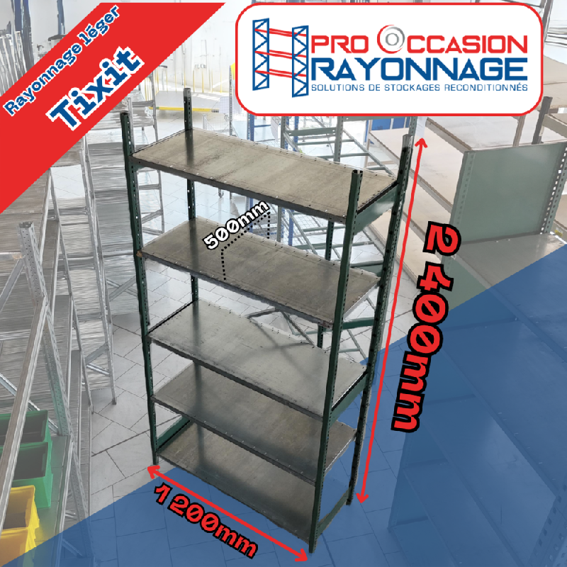 Étagère – Hauteur 2400mm, Longueur 1200mm, Profondeur 500mm – TIXIT - Image 1