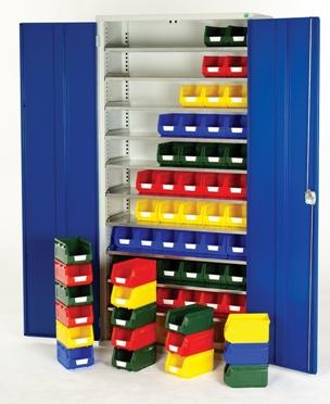 Armoire à bacs – réf 16916005.11v – 66 bacs No. 3 – 10 tablettes – 1000x350x2000 mm - Image 1