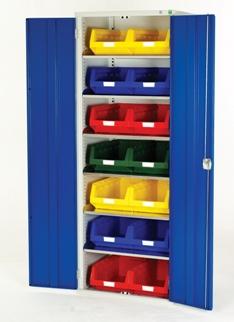 Armoire à bacs – réf 16916006.11v – 14 bacs No. 5, 6 tablettes, dimensions 750x550x2000 mm - Image 1