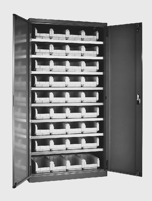 Armoire grande capacité avec 36 bacs ecogreen gris 9.4 litres – 2912632 - Image 1