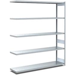 BITO Rayonnages à tablettes, type EL – charge par tablette 100 kg L1308 mm x P424 mm x H2000 mm finition galvanisée – acier 10-17040 - Image 1