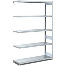 BITO Rayonnages à tablettes, type L – charge par tablette 100 kg L1008 mm x P424 mm x H2000 mm finition galvanisée – acier 10-17180 - Image 1