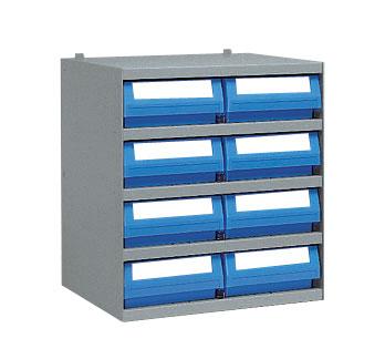 Casier 8 bacs tiroirs plastique multibox profondeur 400 mm – 2120403 - Image 1