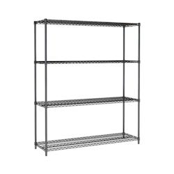 COMBISTEEL Etagère 4 Niveaux Démontables H.1800mm Couleur Noire 1500 x 450x450x1800mm – 7422242971925 - Image 1