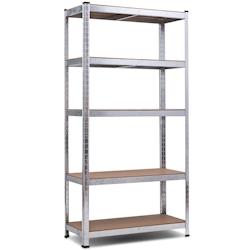 Décoshop26 – Etagère établi de garage à 5 niveaux charge max.175kg ajustable 90 x 40 x 180cm gris 20_0000596 – gris 3001008369608 - Image 1