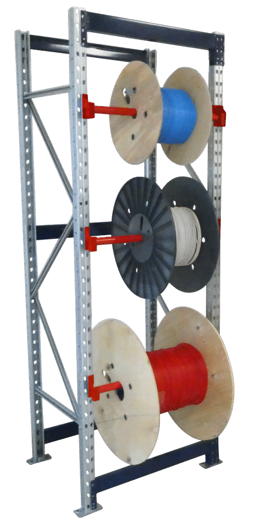 Distributeur de couronne et bobine – CABLERACK® LEGER – stockage dynamique de petits tourets, modularité et sécurité - Image 1