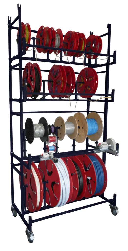Distributeur de couronnes et bobines Gamme BOBI® – stockage et déroulage professionnel pour fils, câbles et tuyaux – jusqu&rsquo;à 80 kg par module - Image 1