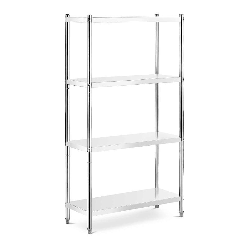 Étagère en acier inoxydable inox 100 x 40 x 180 cm – Capacité 200 kg – Usage professionnel – Réf 14_0005193 - Image 1