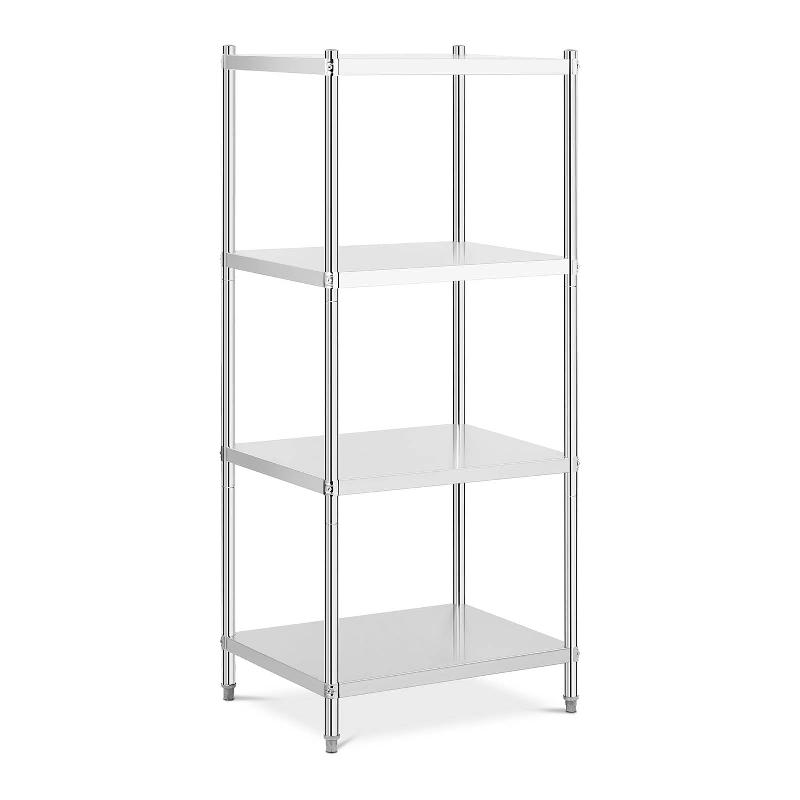 Étagère en acier inoxydable inox – 80 x 60 x 180 cm – 200 kg – Professionnelle – 14_0005183 - Image 1