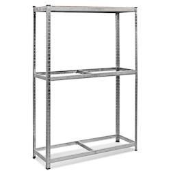 Helloshop26 – Etagère de rangement à 3 niveaux stockage pour pneus rayonnage pour 8 pneus en acier et MDF 120 x 40 x 180 cm argenté 20_0008547 – 30 - Image 1