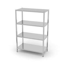 Rack de stockage avec 4 étagères pleines – vissé, HENDI, Kitchen Line, 1000x400x(H)1800mm – inox 812525 - Image 1