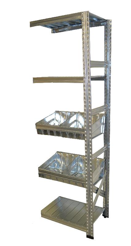 Kit suivant rayonnage 2 bacs modulaires l.600 x p.400 mm – 1820653 - Image 1