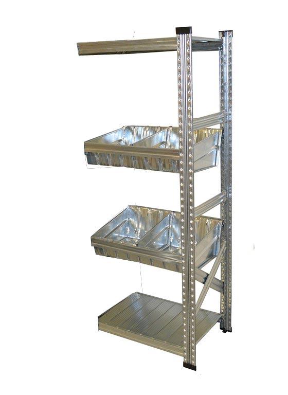 Kit suivant rayonnage 2 bacs modulaires l.600 x p.400 mm – 1820724 - Image 1