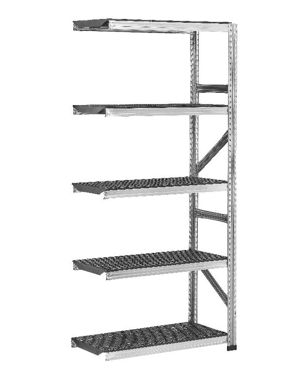 Rayonnage galvaplast noir l.1050 x p.320 mm suivant – 1820309 - Image 1