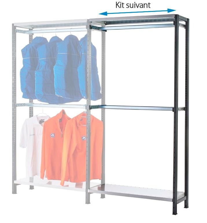 Kit suivant rayonnage magasin vêtements ru l.1170 mm – 1602733 - Image 1
