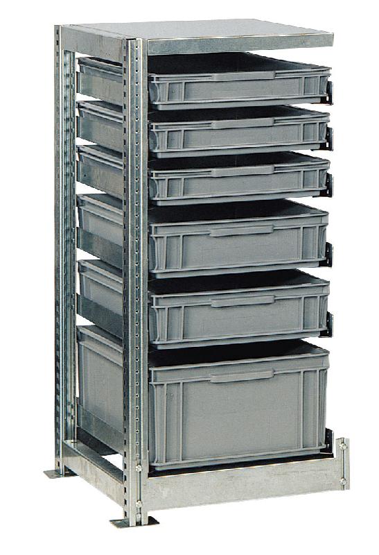 Rayonnage tr h.1010 mm pour caisse 600×400 mm suivant – 4tr6402 - Image 1