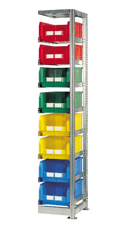 Kit suivant – rayonnage tr h.2010 mm pour bac et caisse l.300 x p.500 mm – 4tr5006 - Image 1