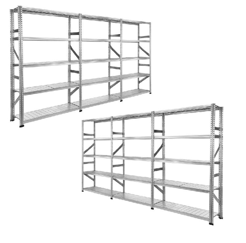 Lot de 2 rayonnages l.3600 x p.400 x h.1972 mm galvastar – 8800485 - Image 1