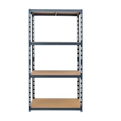 METRO Professional Étagère pour charges lourdes, métal, 90 x 40 x 180 cm, 4 tablettes, charge admissible 200 kg par tablette, système de montage, - Image 1