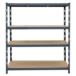 METRO Professional Étagères pour charges lourdes KBT45,  charge maximale de 350 kg par étagère, gris – gris métal 69192 - Image 1