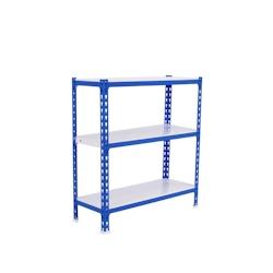 PROREGAL Étagère pour charges lourdes BABY METAL SHARK | HxLxP 90x90x30cm | Charge du compartiment 180kg | Bleu et blanc – bleu acier PR_RS139-04 - Image 1
