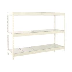 PROREGAL Étagère pour Charges Lourdes BIG METAL YETI THREE | HxLxP 200x180x75cm | 400kg par Niveau | Blanc – blanc acier PR_RS24-109 - Image 1
