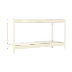 PROREGAL Étagère pour Charges Lourdes METAL BEAST TWO | HxLxP 90x120x60cm | 600kg par Niveau | Blanc – blanc acier PR_RS18-191 - Image 1