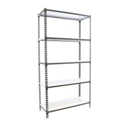 PROREGAL Étagère pour charges lourdes METAL SHARK | HxLxP 180x90x30cm | Charge du compartiment 180kg | Blanc anthracite – gris acier PR_RS3-19 - Image 1