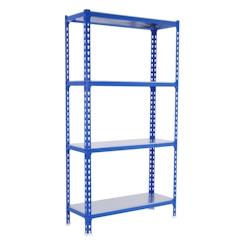 PROREGAL Étagère pour charges lourdes MID METAL SHARK | HxLxP 150x110x30cm | Charge du compartiment 200kg | Bleu galvanisé – bleu acier PR_RS138-104 - Image 1