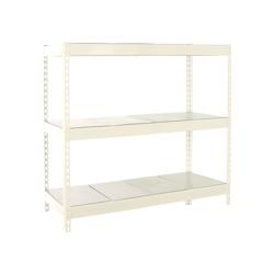PROREGAL Étagère pour Charges Lourdes MID METAL YETI THREE | HxLxP 150x120x75cm | 400kg par Niveau | Blanc – blanc acier PR_RS24-97 - Image 1