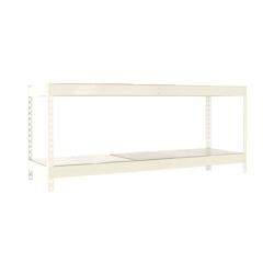 PROREGAL Étagère pour Charges Lourdes MINI METAL YETI TWO | HxLxP 90x150x60cm | 400kg par Niveau | Blanc – blanc acier PR_RS24-93 - Image 1