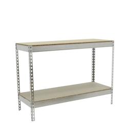 PROREGAL Étagère pour charges lourdes WOOD BEAST TWO | HxLxP 90x120x75cm | 2 niveaux | Charge du compartiment 600kg | Galvanisé – argenté métal P - Image 1