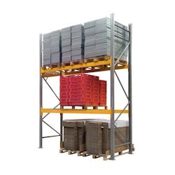 Provost Rayonnage lourd à palettes PROPAL – Elément départ – 2400kg par niveau – gris acier 39230000060 - Image 1