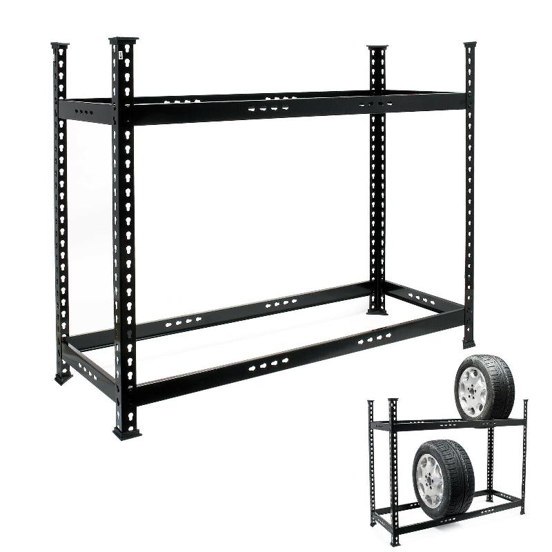 Rack de pneus 120 cm – Pour 6 à 8 pneus jusqu&rsquo;à 150 kg – Réglable en hauteur – Référence 16_0002907 - Image 1