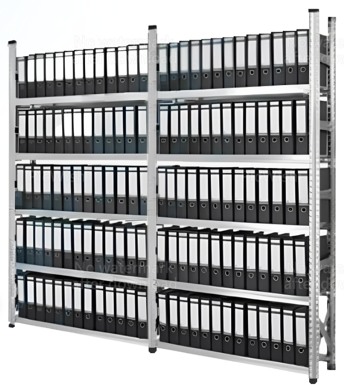 Rack léger en acier galvanisé – 3 mètres – Longueur 3000 mm – Départ et suivant L1500 – Tablette procédé Sendzimir - Image 1