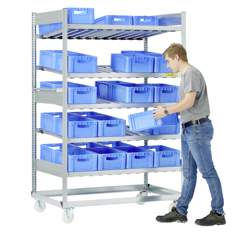 Rack mobile avec rails à galets - Image 1