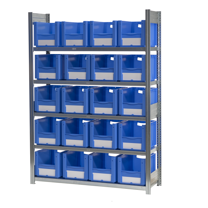 Rayonnage à tablettes équipé de bacs XL - Image 1
