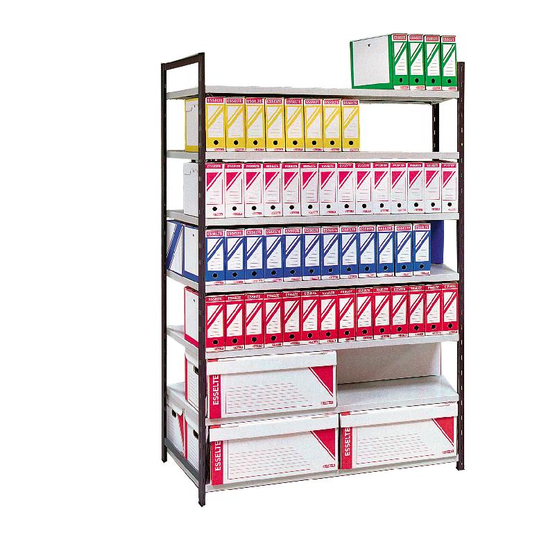 Rayonnage archives peint double face 7 niveaux avec tablettes l1170 – 1602658 - Image 1