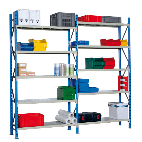 Rayonnage avec tablettes galvanisées pour le stockage de produits de faible densité – PROFILPLUS - Image 1