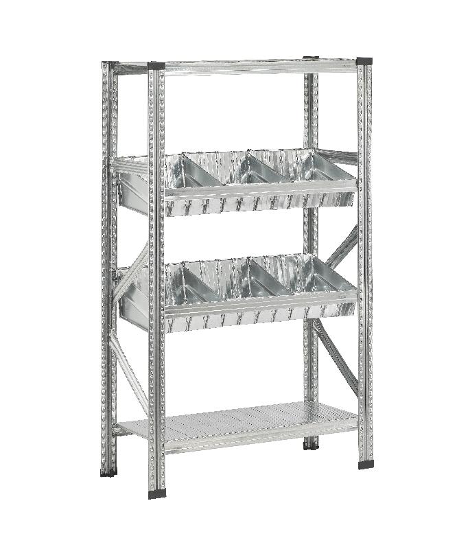 Rayonnage bas avec casiers picking l.1200 x p.400 mm – 1820747 - Image 1