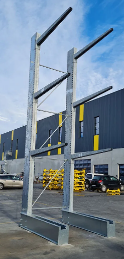 Rayonnage cantilever pour voitures de tous types et de toutes tailles – Structure en acier époxy – Capacité 2500kg par bras - Image 1